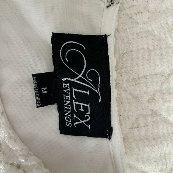 "Alex Evenings" white lace and sequined blouse - Picture 5 of 7